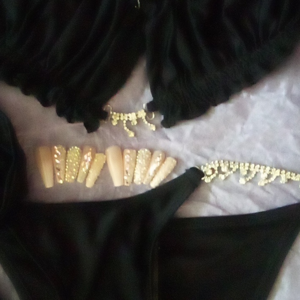 Rhinestone bikini 👙😍 rhinestone bling nails - Picture 2 of 3